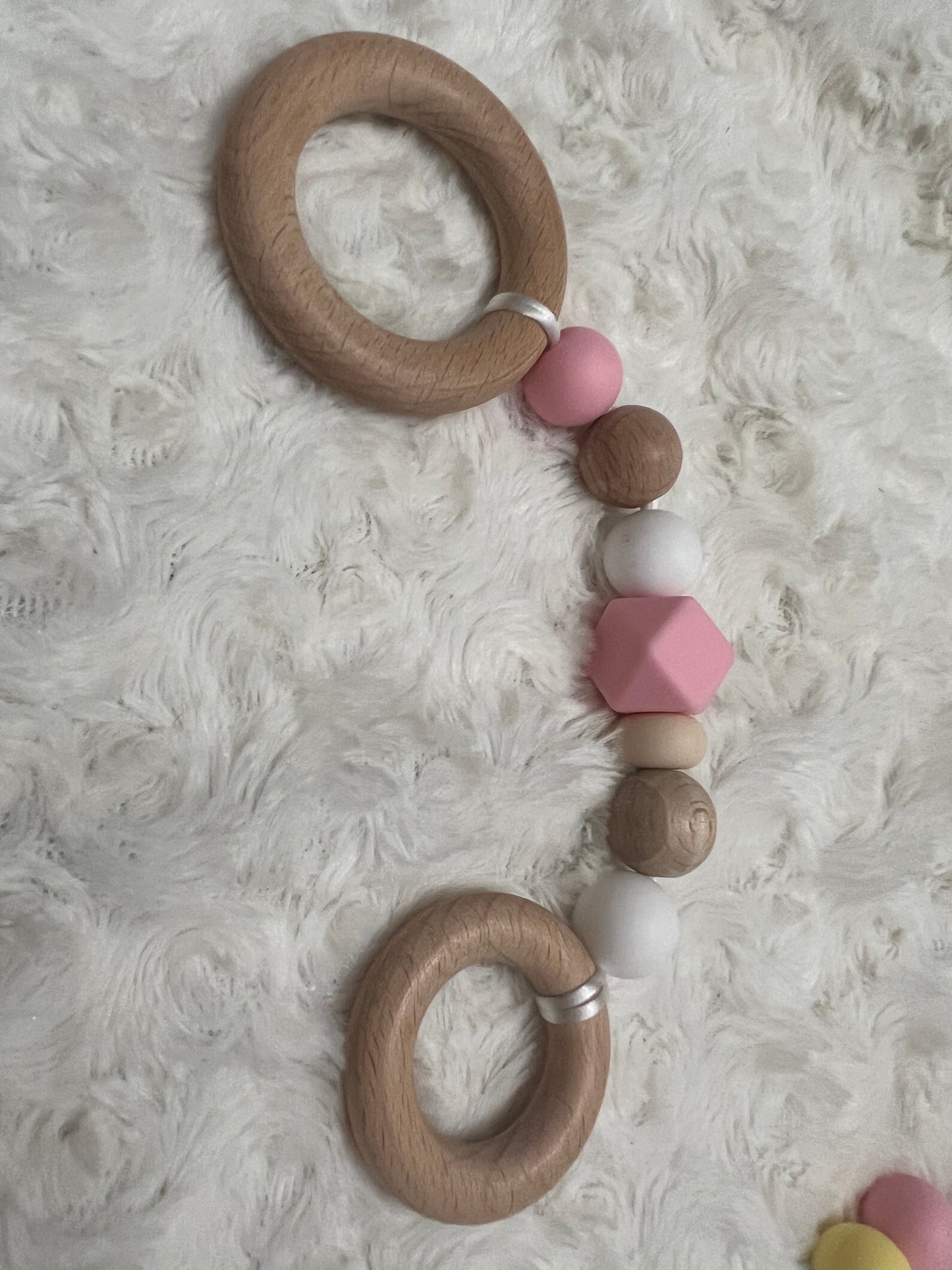 Teether Bracelet & toy wood with silicon